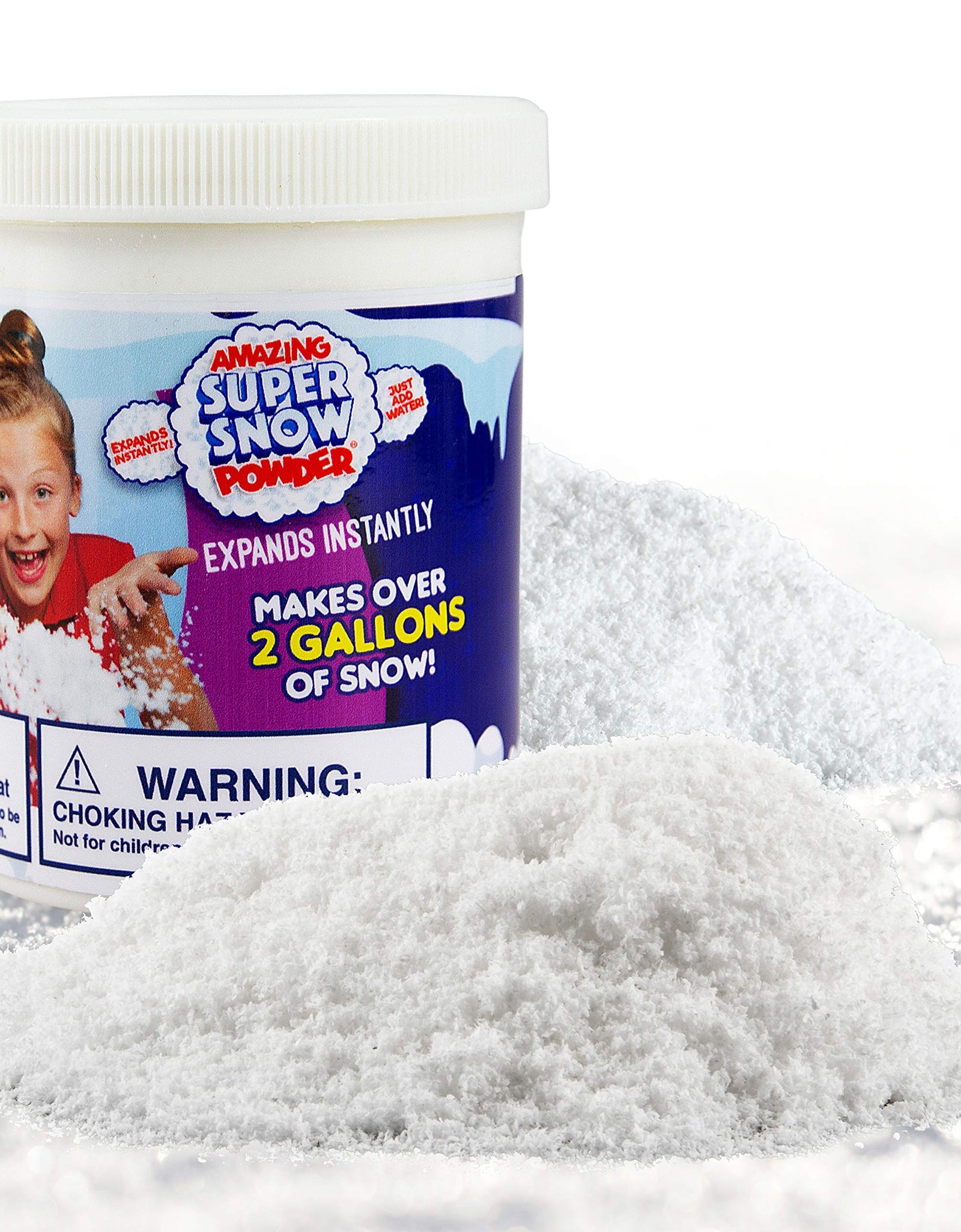 Amazing Super Snow Powder By Be Amazing! Toys Faux Snow Makes Over 2 Gallons Of Artificial Snow, Nontoxic Snow For Kids – Ages 4+