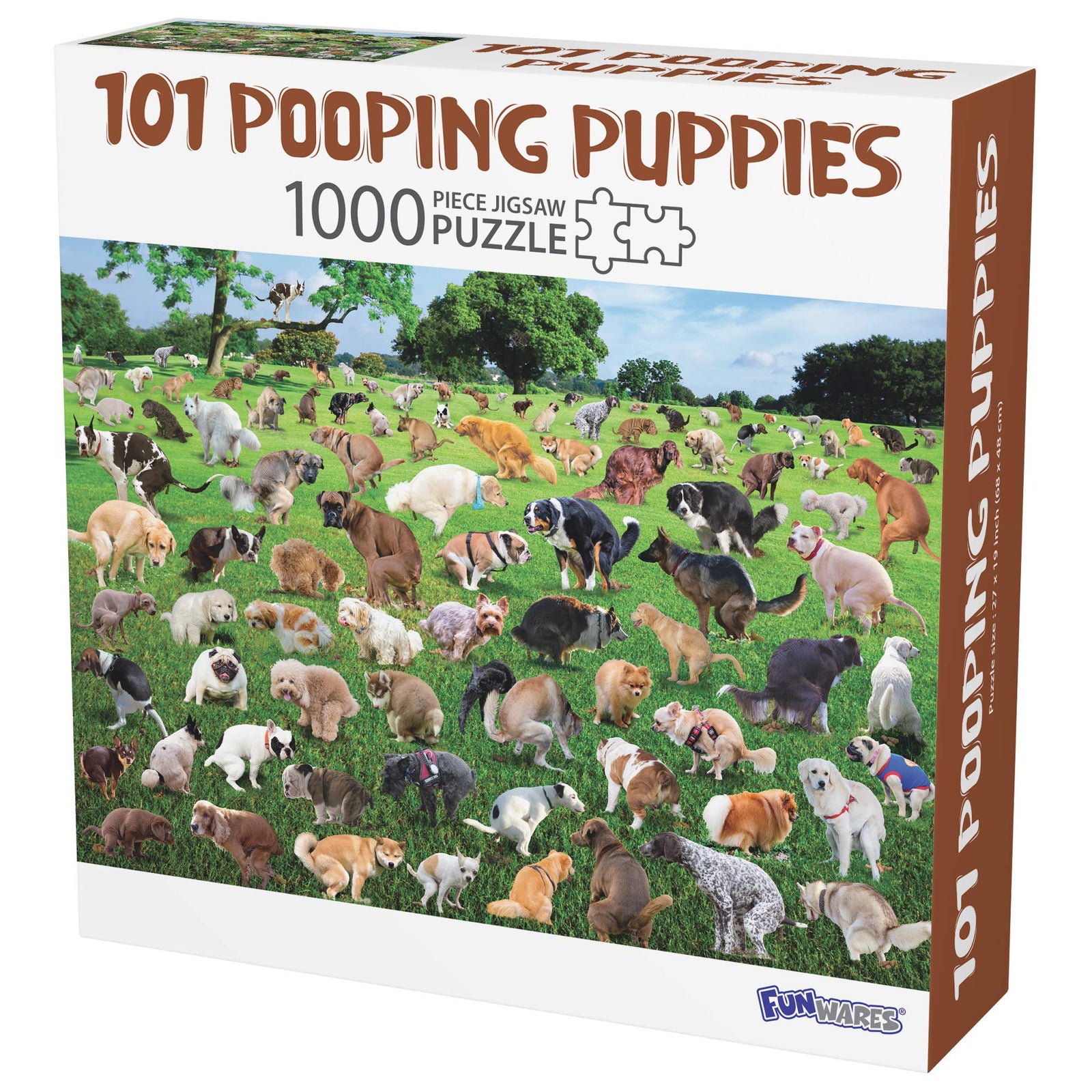 1000 Piece Puzzle, 101 Pooping Puppies, Dogs Pooping Puzzle