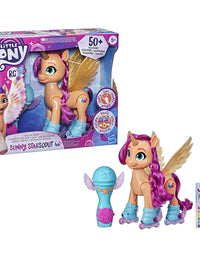 My Little Pony: A New Generation Movie Sing 'N Skate Sunny Starscout - Interactive 9-Inch Remote Control Toy with 50 Reactions, Lights
