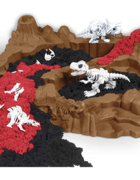 Kinetic Sand, Dino Dig Playset with 10 Hidden Dinosaur Bones to Discover, for Kids Aged 6 and up
