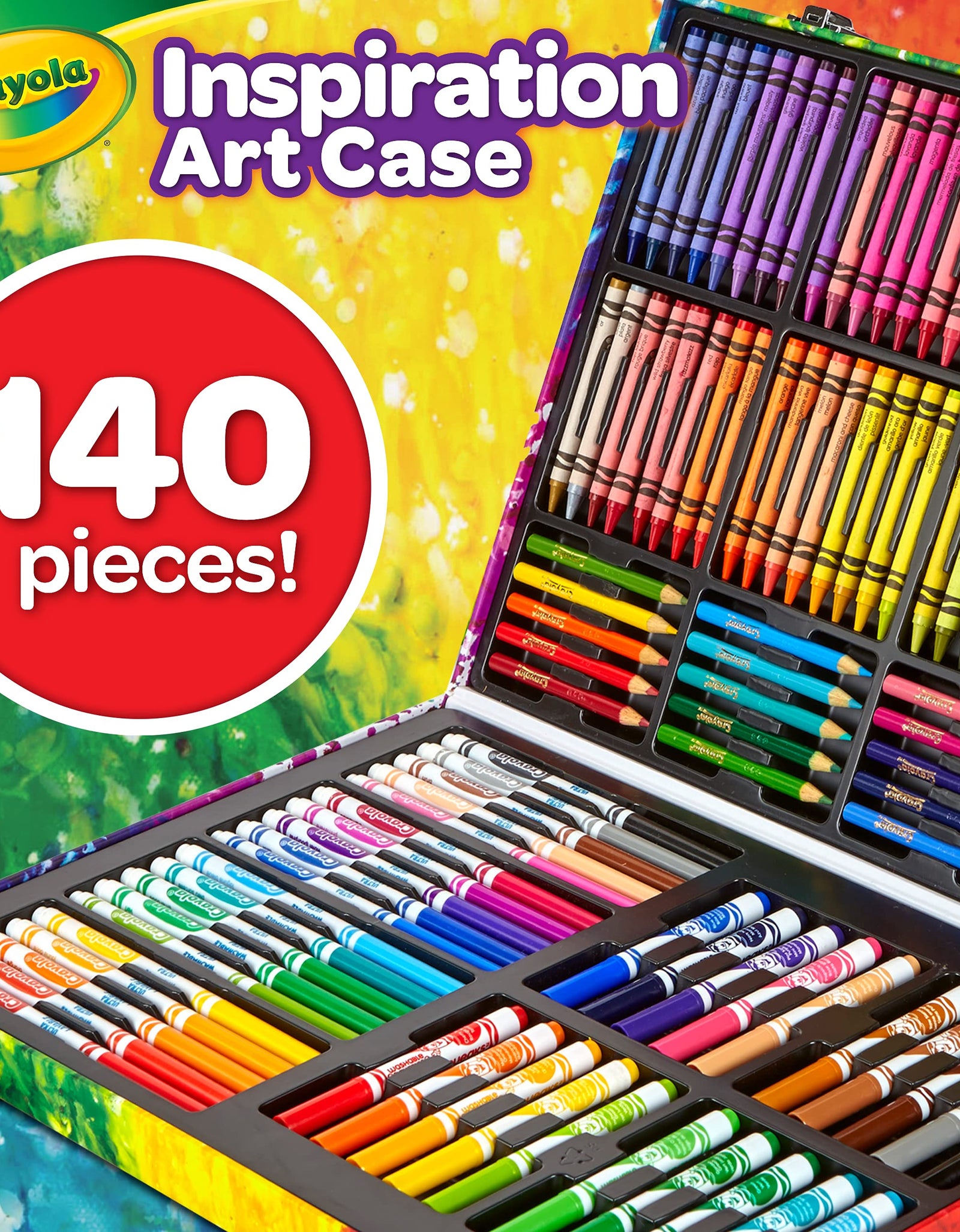 Crayola Inspiration Art Case Coloring Set, Gift for Kids, 140 Art Supplies