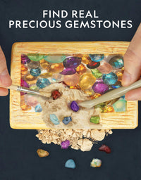 NATIONAL GEOGRAPHIC Mega Gemstone Dig Kit – Dig Up 15 Real Gems, STEM Science & Educational Toys make Great Kids Activities
