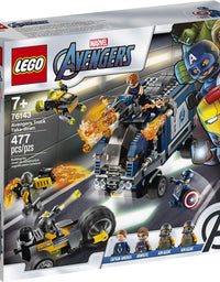 LEGO Marvel Avengers Truck Take-Down 76143 Captain America and Hawkeye Superhero Action, Cool Minifigures and Vehicles (477 Pieces)
