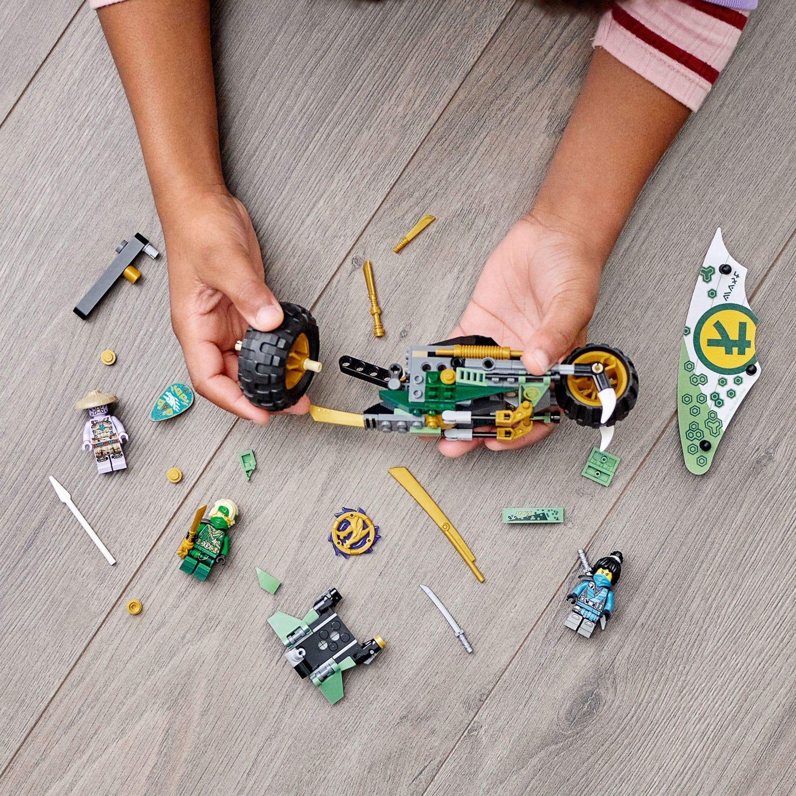 LEGO NINJAGO Lloyd’s Jungle Chopper Bike 71745 Building Kit; Ninja Bike Toy Featuring NINJAGO Lloyd and NYA Minifigures, New 2021 (183 Pieces); Top Toy for Kids Who Love Action-Packed Creative Play