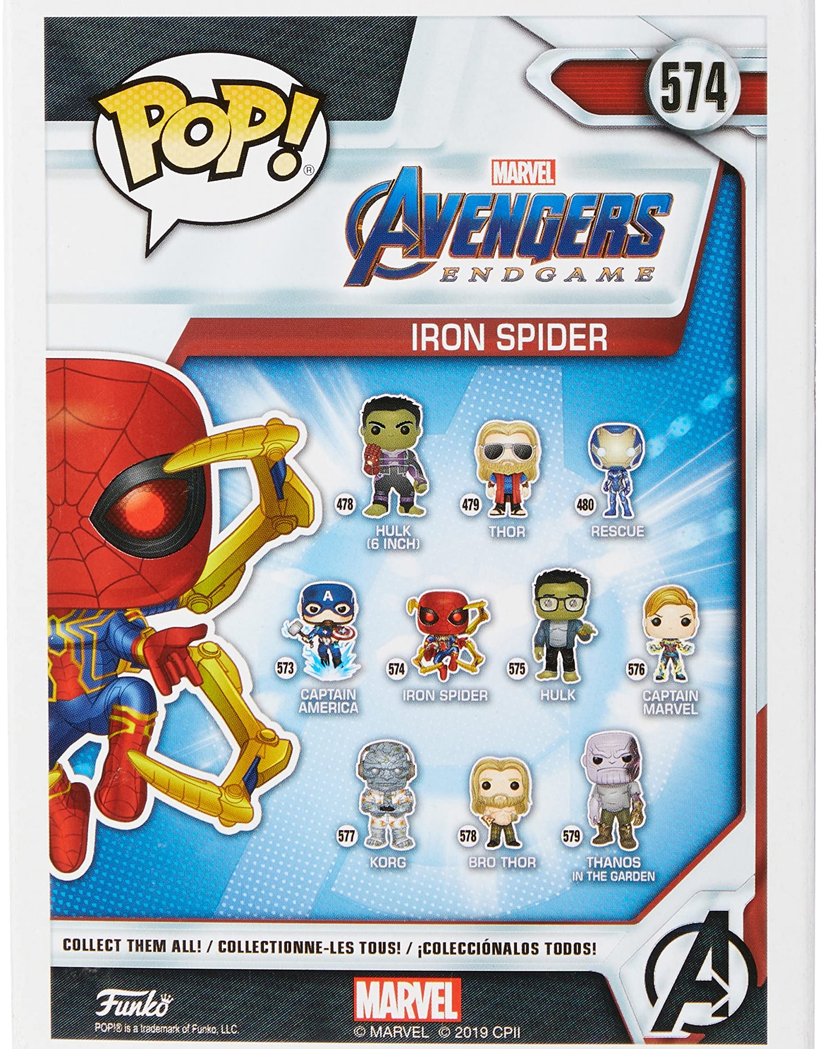 Funko Pop! Marvel: Avengers Endgame - Iron Spider with Nano Gauntlet, Multicolor (45138),3.75 inches