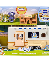 Bluey Caravan Adventure Playset, with 2.5" Jean Luc Figure
