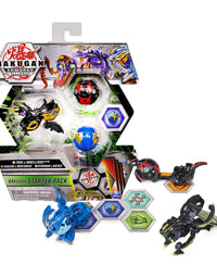 Bakugan Starter Pack 3-Pack, Fused Trox x Nobilious Ultra, Armored Alliance Collectible Action Figures
