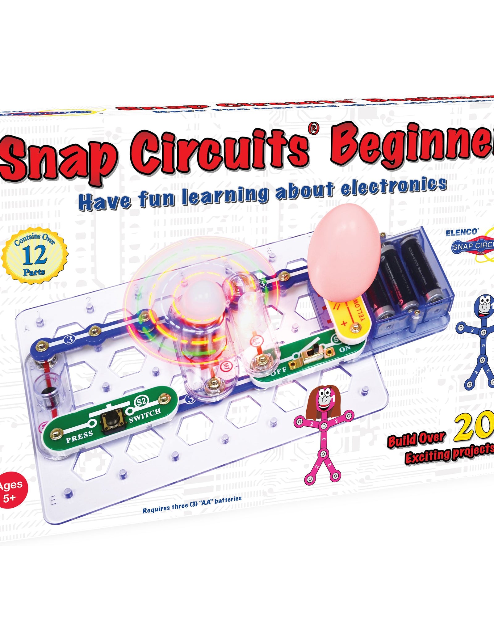 Snap Circuits Beginner, Electronics Exploration Kit, Stem Kit For Ages 5-9 (SCB-20)