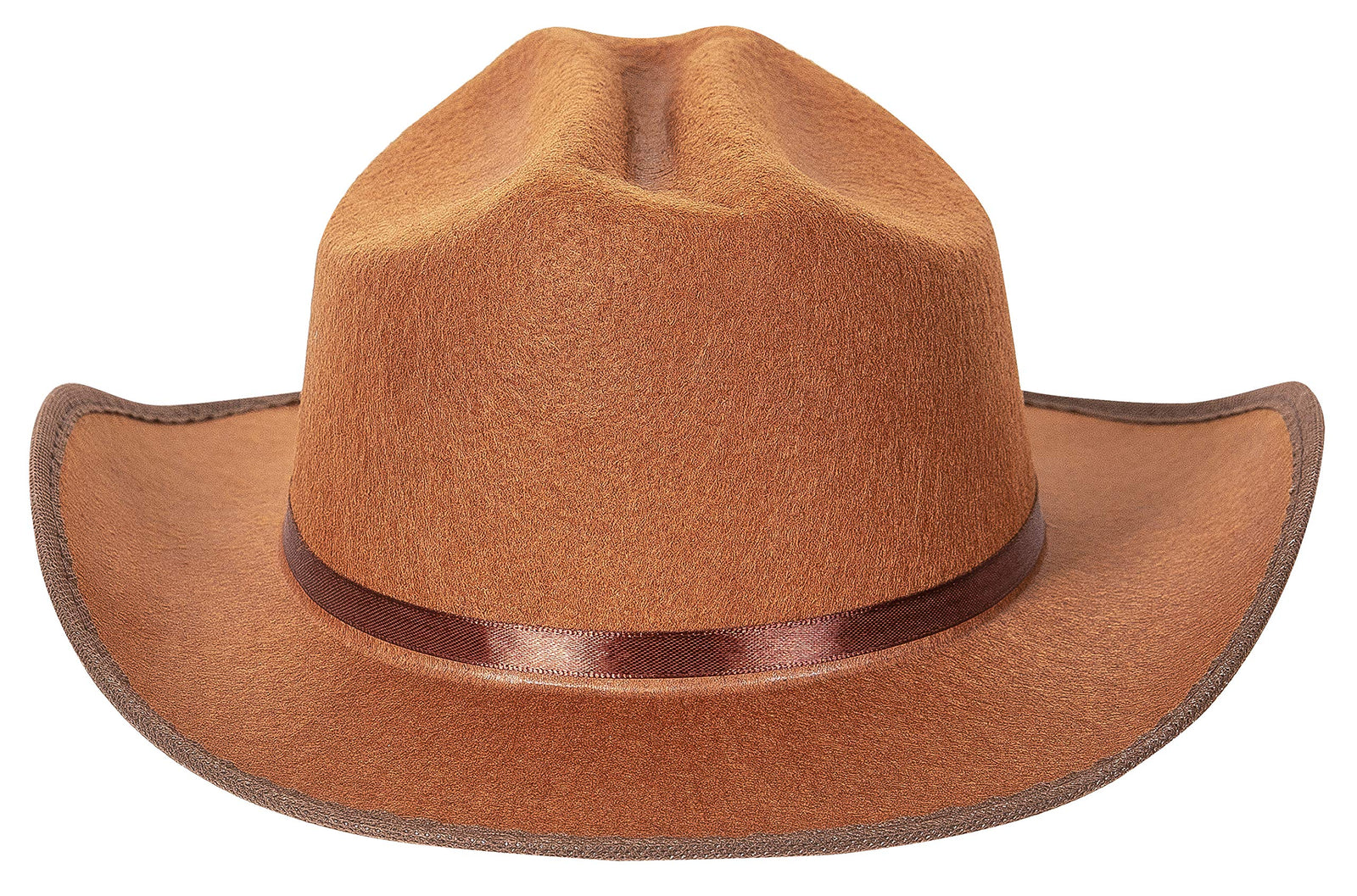 Narwhal Novelties Junior Cowboy Hat, Brown with Bandanna, Red; Bandanna & Cowboy Hat for Kids, Unisex