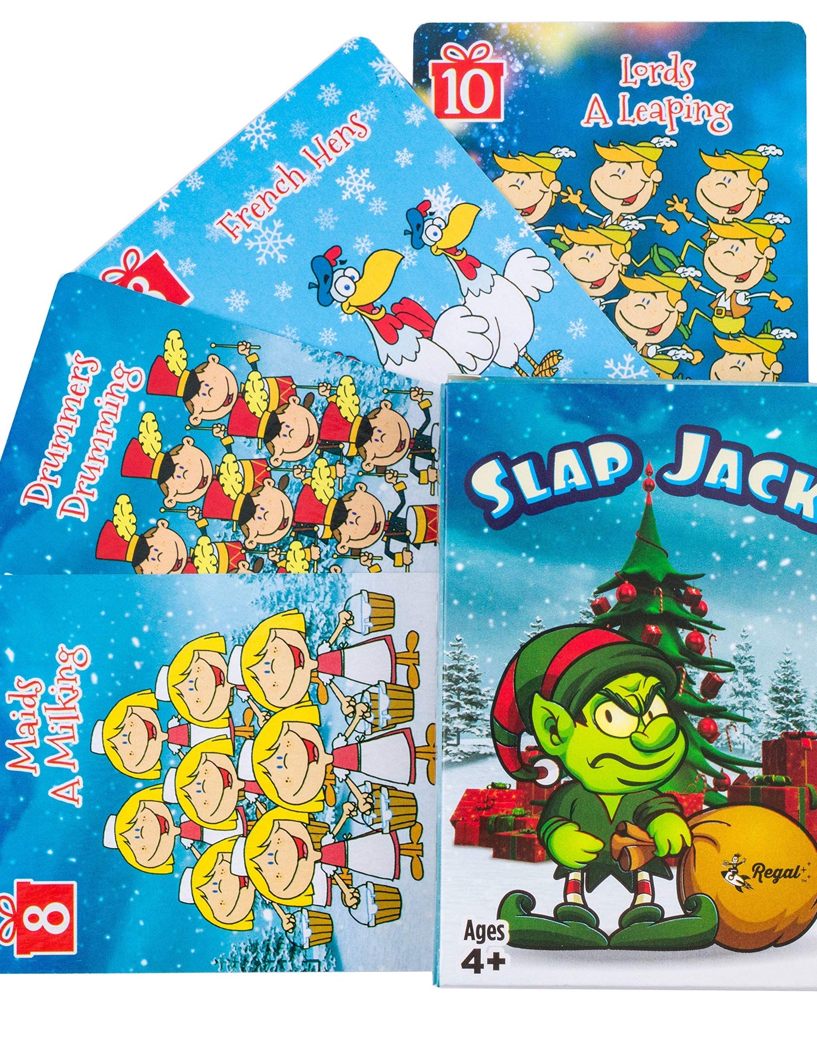Classic Card Games - Games Included May Vary - Includes Old Maid, Go Fish, Slapjack, Crazy 8's, War, and (Silly Monster Memory Match or Banapples Jr) (All 6 Games)
