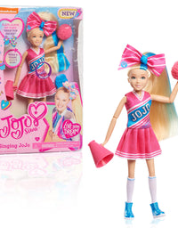 JoJo Siwa 10 Inch Singing Doll, Sings High Top Shoes, Pink Cheerleading Outfit and Accessories, by Just Play
