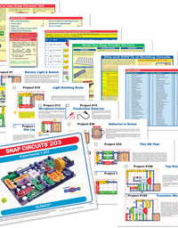 Snap Circuits 203 Electronics Exploration Kit | Over 200 STEM Projects | 4-Color Project Manual | 42 Snap Modules | Unlimited Fun

