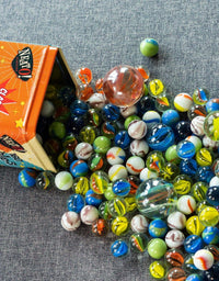 Toysmith Neato! Classics 160 Marbles In A Tin Box by Toysmith - Retro Nostalgia Glass Shooter, Marble Games Are Timeless Play For Kids - Boys & Girls [Amazon Exclusive]
