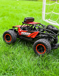BEZGAR 17 Toy Grade 1:14 Scale Remote Control Car, 2WD High Speed 20 Km/h All Terrains Electric Toy Off Road RC Monster Vehicle Truck Crawler with Two Rechargeable Batteries for Boys Kids and Adults
