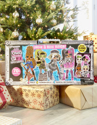 LOL Surprise OMG Remix Super Surprise with 70+ Surprises, Plays Music, 4 Fashion Dolls And 4 Dolls (Sisters), Rock Instruments, Boom Box Packaging, And Rock Band Accessories | Ages 4+
