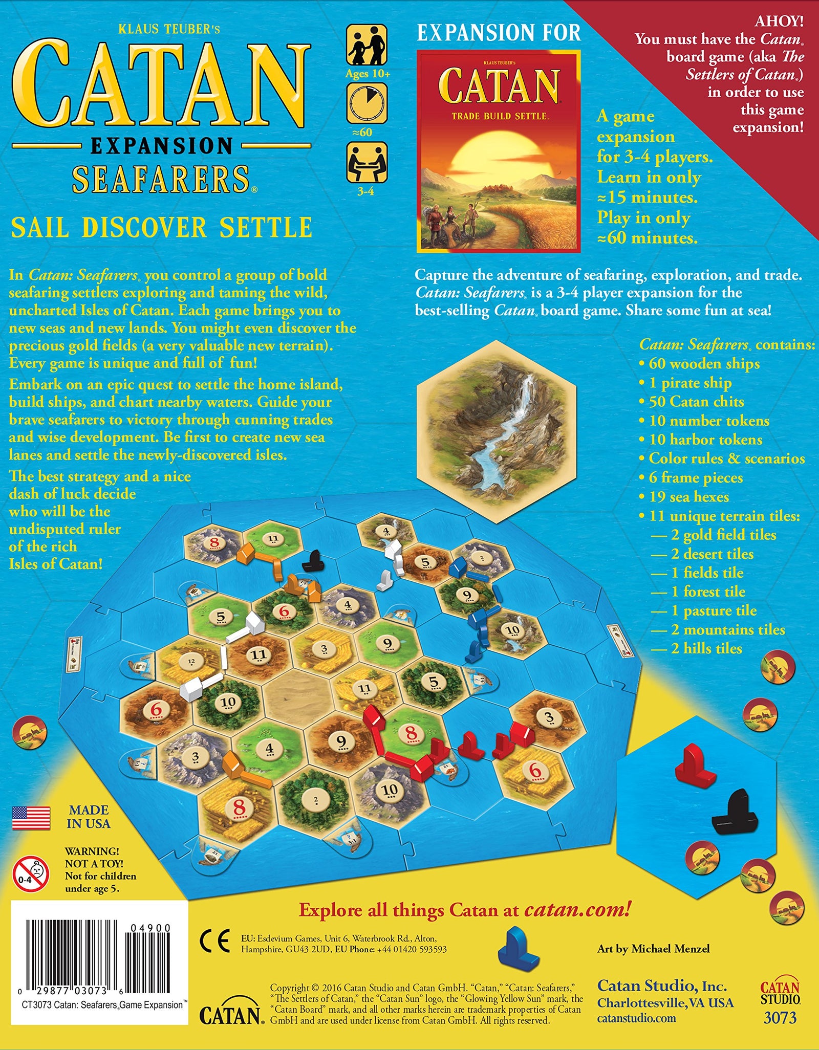 Catan Seafarers Board Game Expansion | Family Board Game | Board Game for Adults and Family | Adventure Board Game | Ages 10+ | for 3 to 4 Players | Average Playtime 60 Minutes | Made by Catan Studio