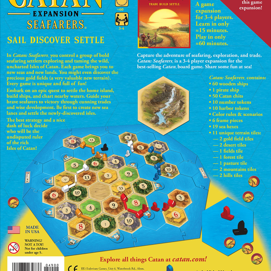 Catan Seafarers Board Game Expansion | Family Board Game | Board Game for Adults and Family | Adventure Board Game | Ages 10+ | for 3 to 4 Players | Average Playtime 60 Minutes | Made by Catan Studio