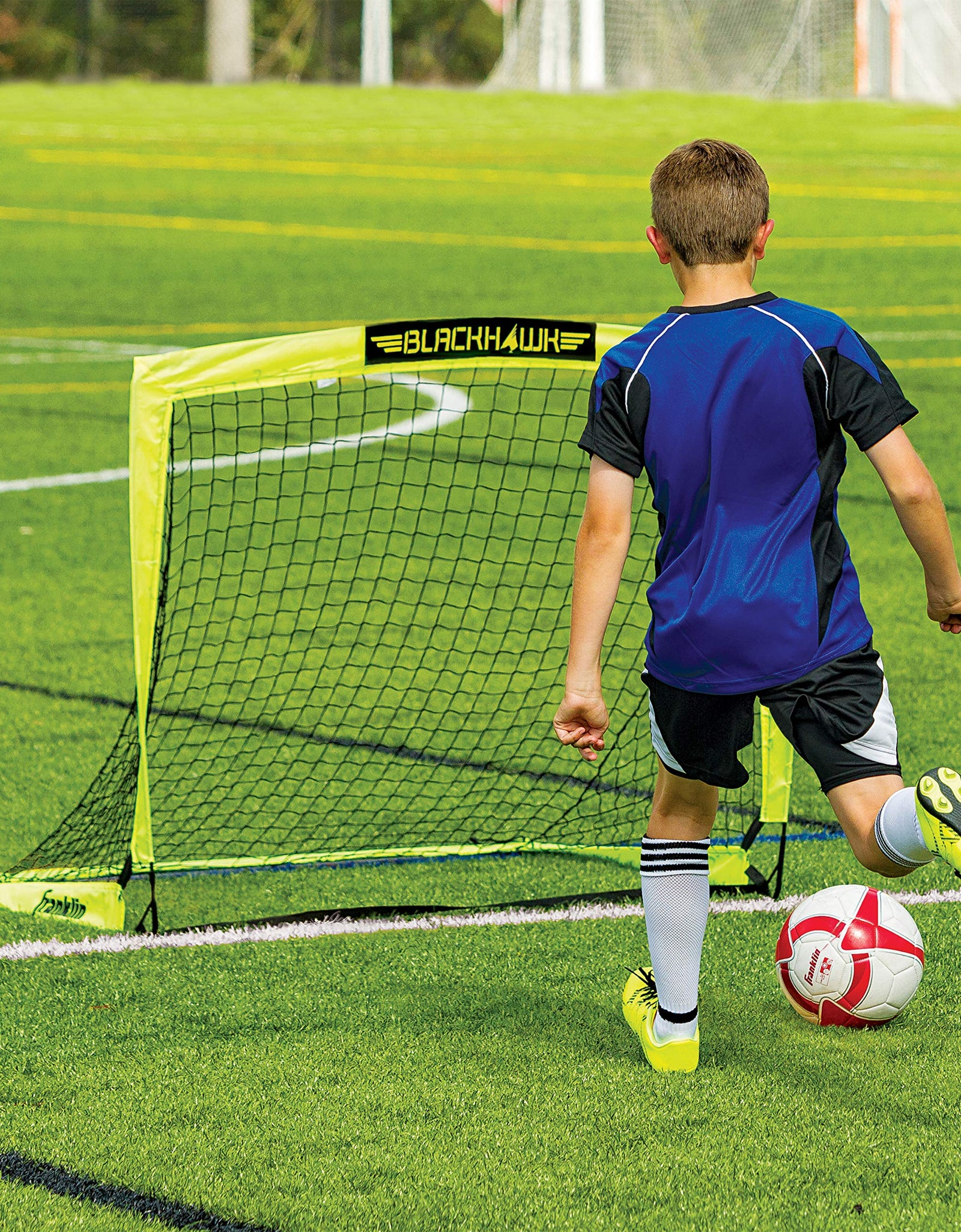 Franklin Sports Portable Soccer Goal - Blackhawk Pop-Up Folding Soccer Net