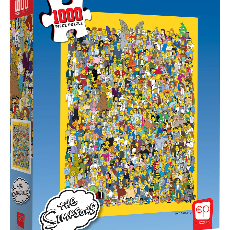 USAOPOLY The Simpsons Cast of Thousands 1000 Piece Jigsaw Puzzle | Officially Licensed Simpsons Merchandise | Collectible Puzzle Featuring Favorite Simpsons Characters from 20th Century Fox, Yellow