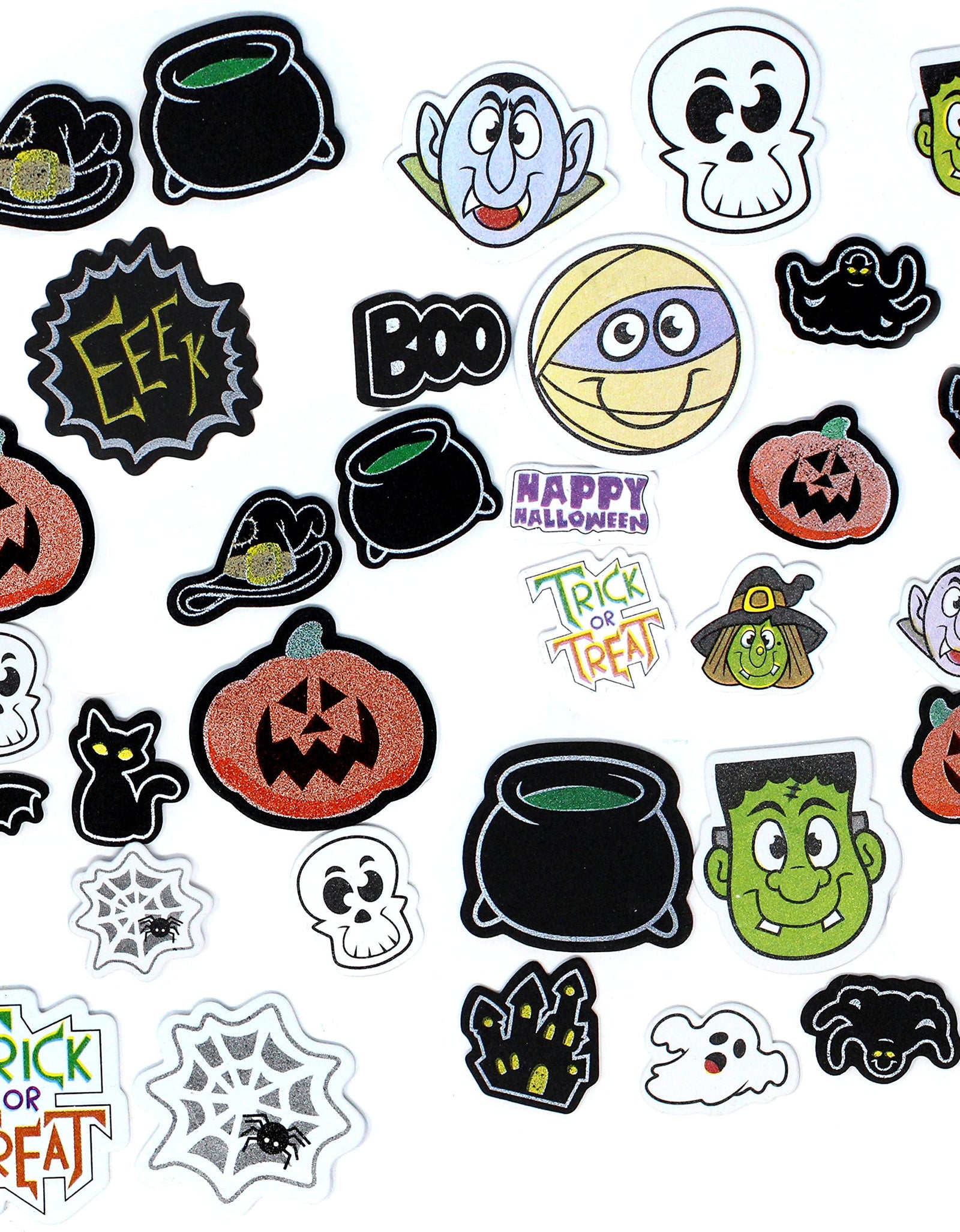 JOYIN Over 600 Pieces Halloween Craft Assortment Kit Including Halloween Temporary Tattoos Halloween Stickers, Halloween Stampers Foam Stickers for Halloween Party Faovrs Halloween Craft Supplies