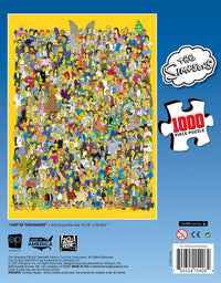 USAOPOLY The Simpsons Cast of Thousands 1000 Piece Jigsaw Puzzle | Officially Licensed Simpsons Merchandise | Collectible Puzzle Featuring Favorite Simpsons Characters from 20th Century Fox, Yellow
