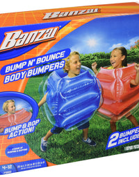 Banzai Bump N Bounce Body Bumpers N Red, Blue, 2 Bumpers
